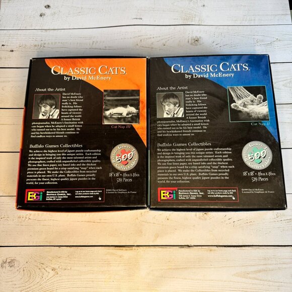 Classic Cats Cat Nap II & III 500 Pc Puzzles by David McEnery Buffalo Games - Picture 2 of 14